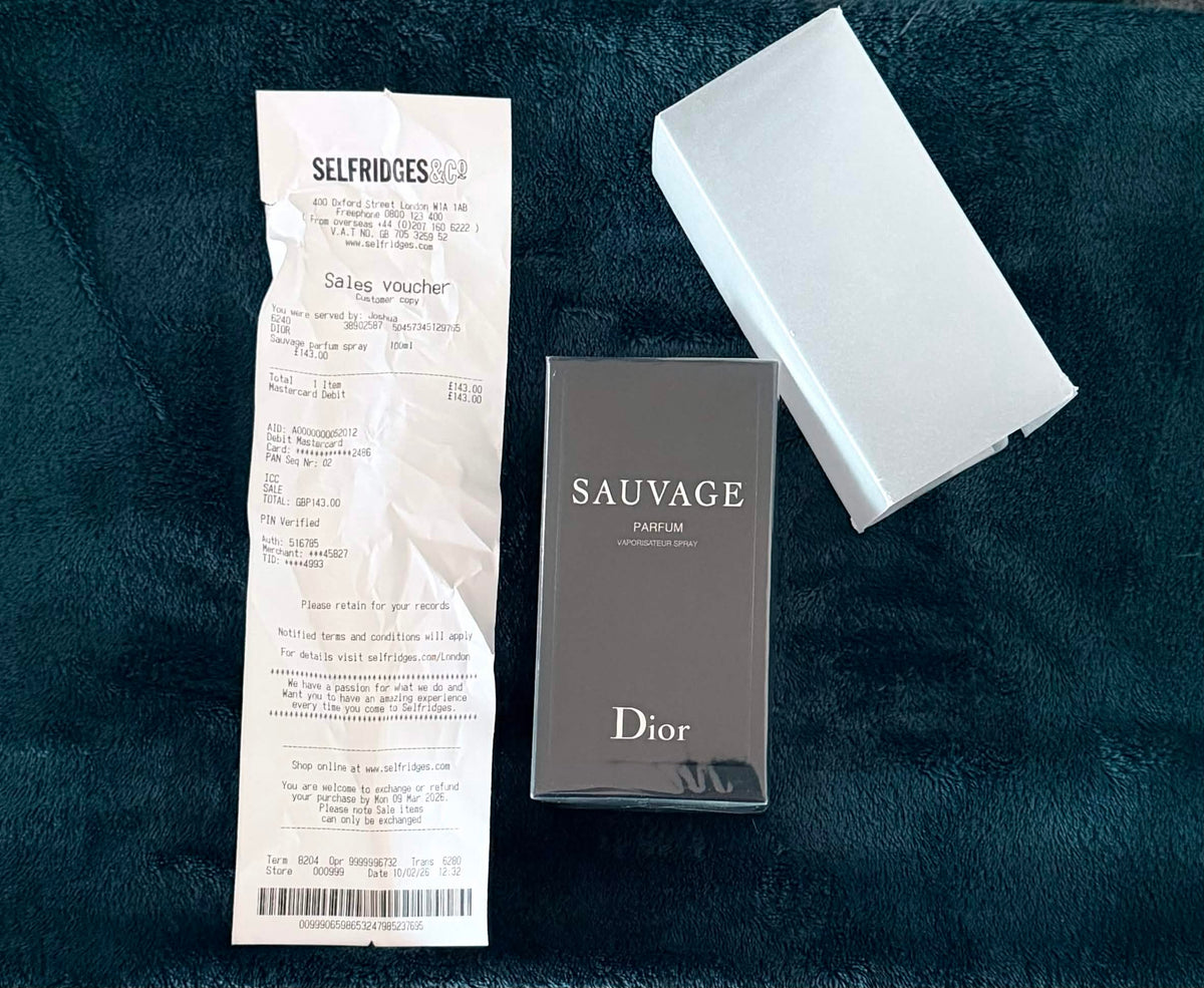 Dior Sauvage Parfum Spray 100ml Regular Size Eau De Parfum Fragrance