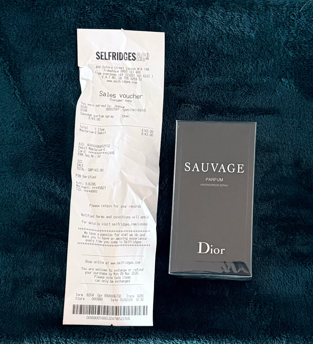 Dior Sauvage Parfum Spray 100ml Regular Size Eau De Parfum Fragrance